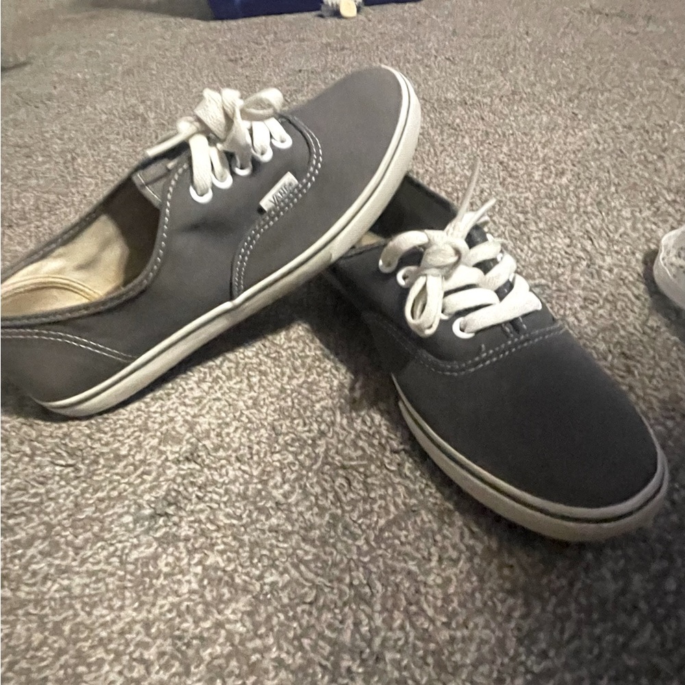 **FLASH SALE** Men’s Grey Lace Up Vans. Size 8.5w / 7m. Fair - Good Condition.